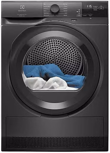 Asciugatrice a pompa di calore Electrolux EW6H28B, capacità 8 kg, colore Nero, Classe C, Profondità: 63,8 cm