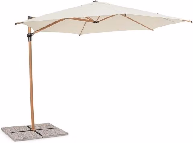 Ombrellone In Legno Naturale BIZZOTTO BRACCIO RICA 3,3 Mt. Per Giardino