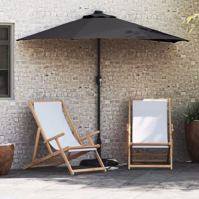 Ombrello da giardino a braccio orientabile vidaXL Nero L: 294 cm, P: 150 cm, H: 223 cm
