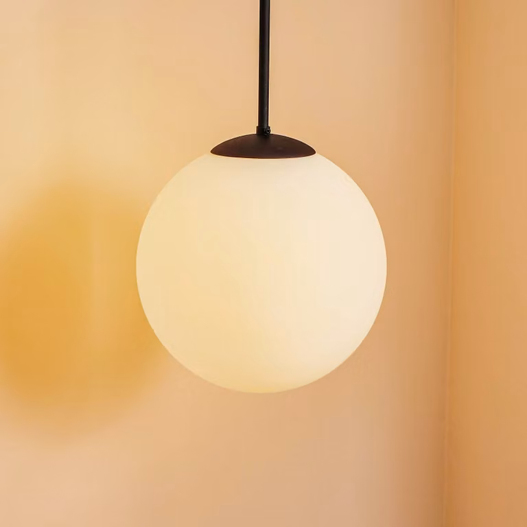 Lampada a sospensione Dione ALDEX, dimmerabile, Bianco / Opale, Soggiorno / Sala da pranzo, Vetro, Moderno, Lampada a sospensione