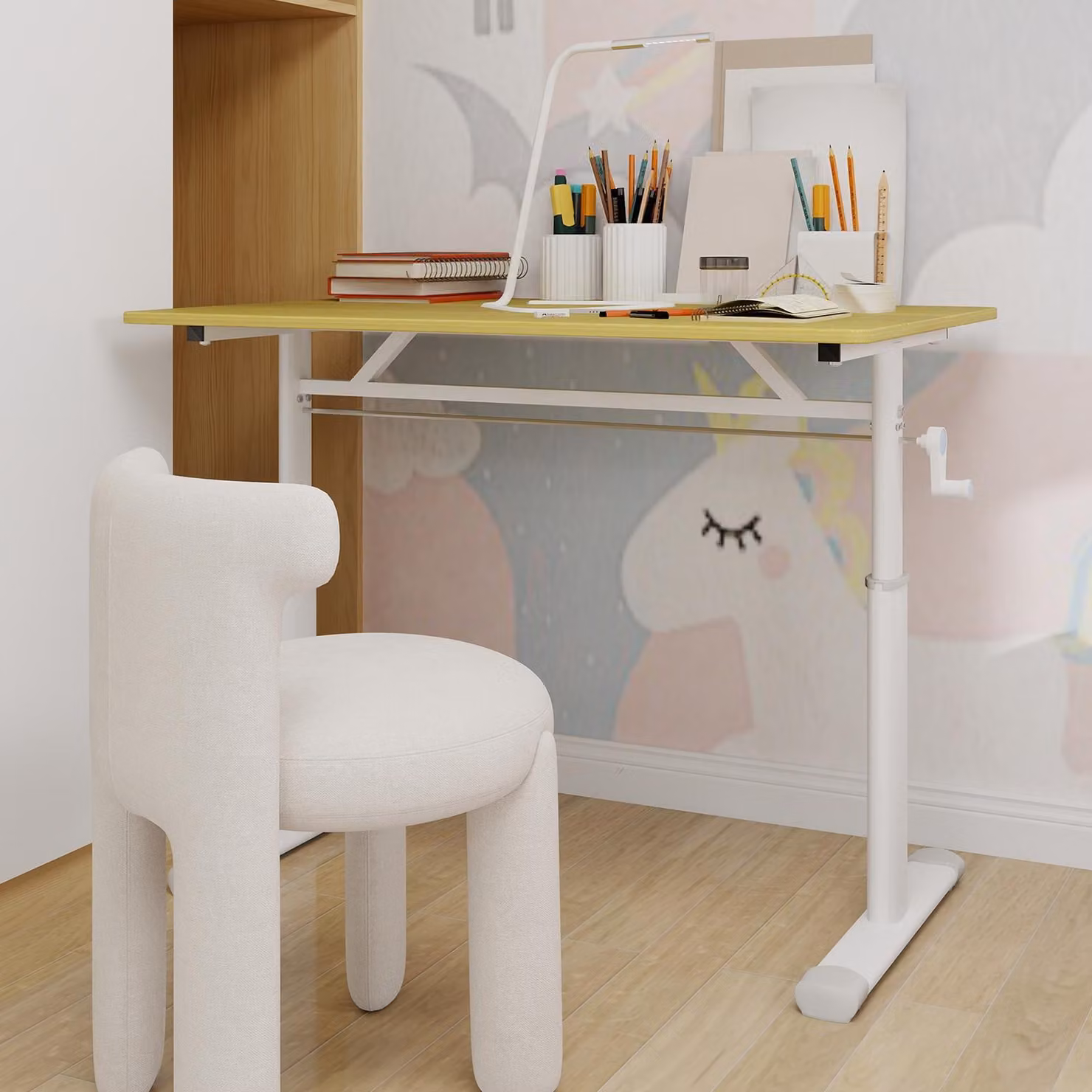 Sweiko Scrivania da studio regolabile per bambini e adulti - Scrivania multiuso per casa/ufficio regolabile in altezza, design compatto