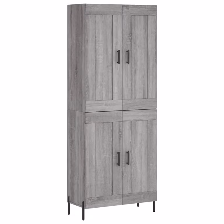 Credenza Grigio Sonoma 69,5x34x180 cm in Legno Multistrato