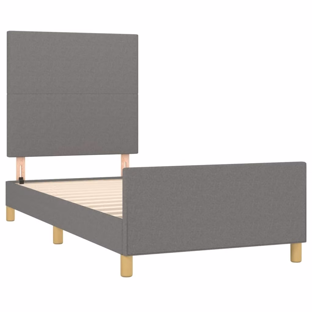 Giroletto senza Materasso Grigio Scuro 80x200 cm Tessuto