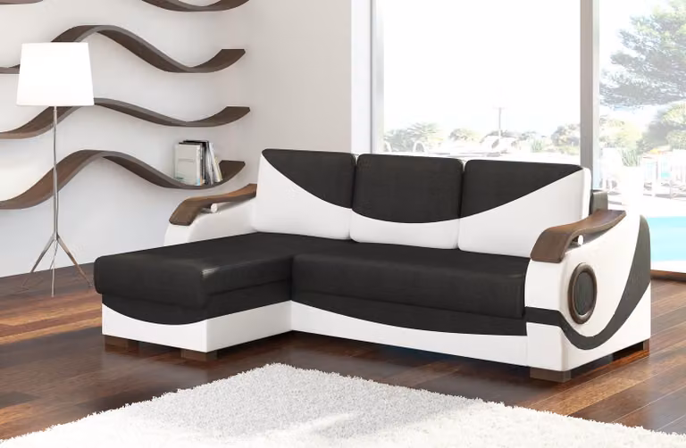 Bettfunktion Funktions Schlafsofa Ecksofa Couch Polster Garnitur