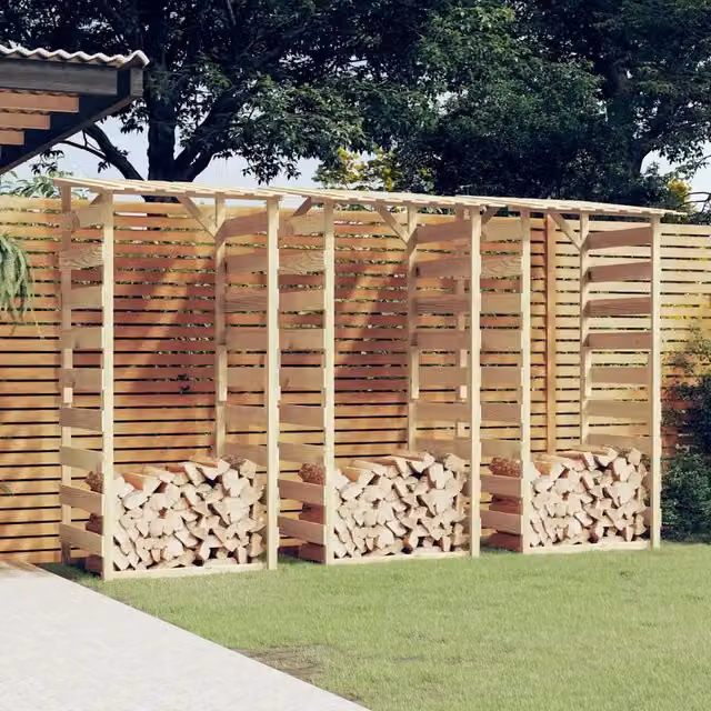 Set di 3 Pergole con Tetto vidaXL in Legno Verde L/P/H: 100 x 90 x 200 cm – 1