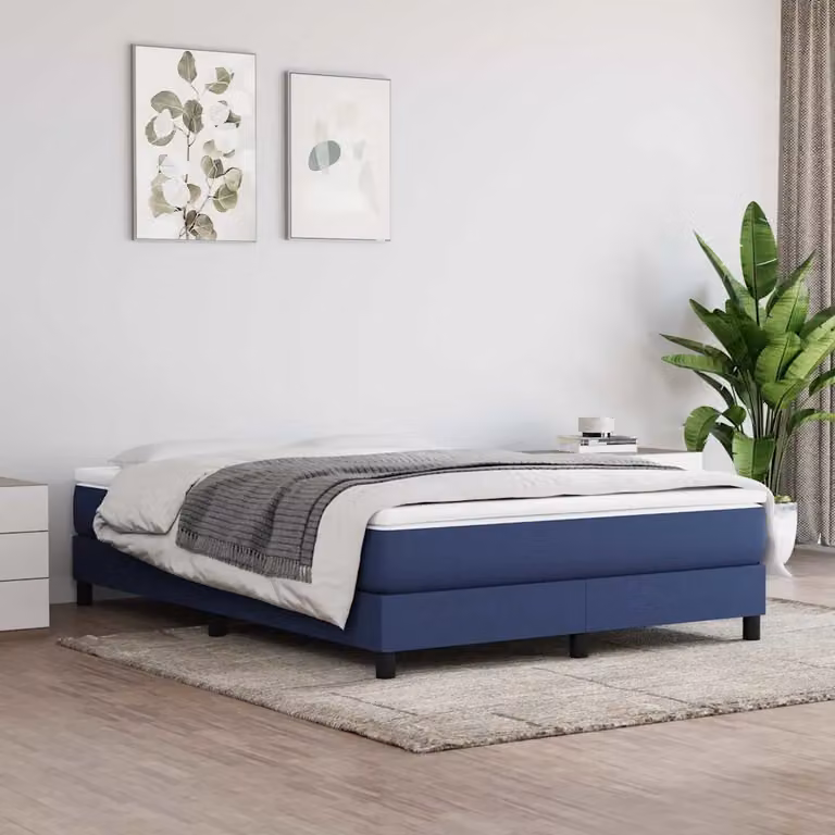 vidaXL Materasso Ibrido a Molle Insacchettate Blu e Bianco, L/P/H: 140 x 200 x 20 cm