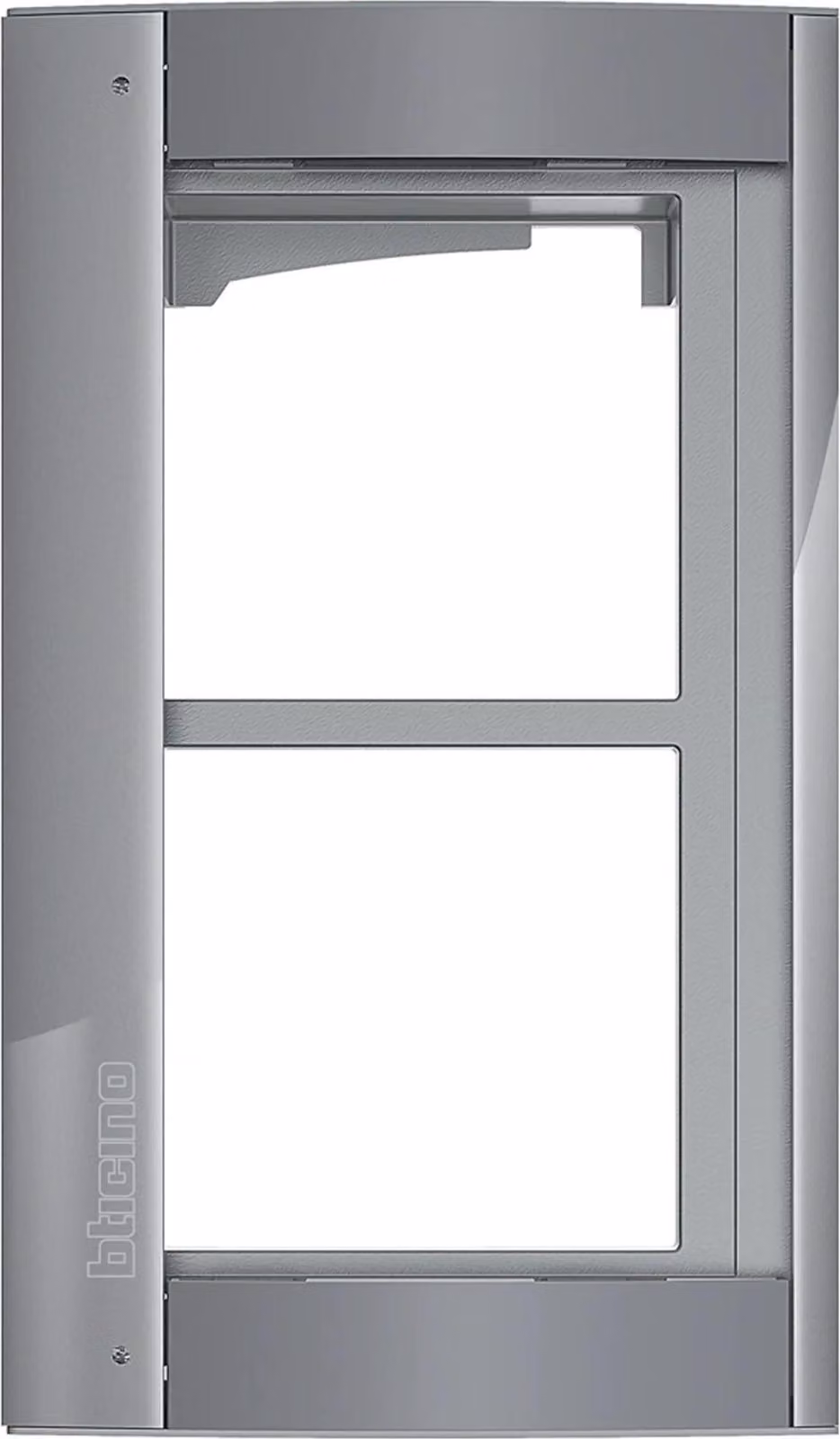 BTICINO Cornice di copertura + supporto moduli, 2 moduli, posto esterno SFERA, alluminio, Allstreet, 1 pz.