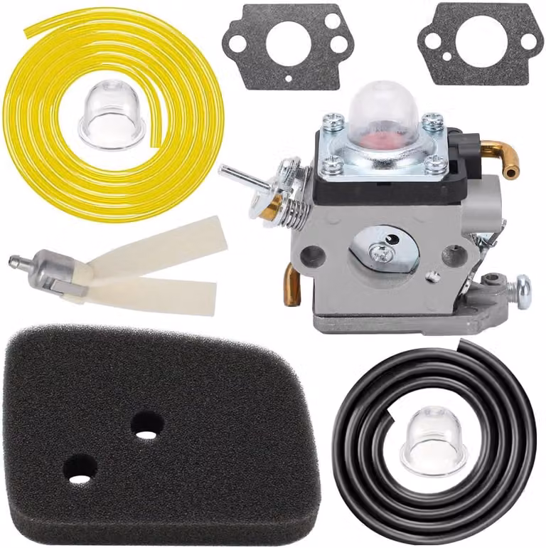 Kit carburatore completo di filtro dell'aria, filtro del carburante, tubo del carburante e pezzi di ricambio per tagliaerba, 1 set, per