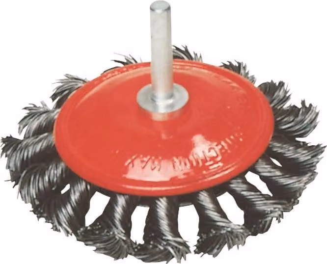 Spazzola Tigerlion 7003B, 75 mm, a treccia, con gambo, filo 0,35 mm