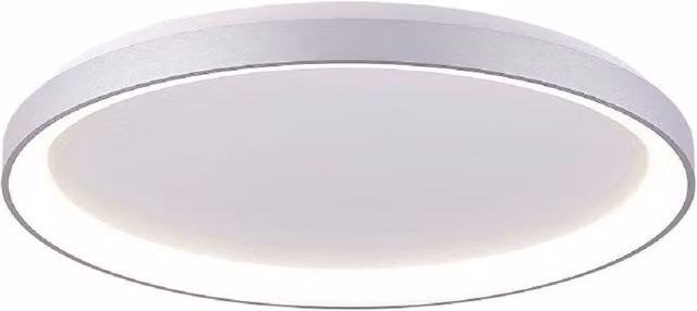 Trade Shop Traesio Plafoniera Moderna Tonda LED CCT 30W con Luce Regolabile 3000K-4000K per Soffitto e Parete, Colore Silver, Diametro: 38 cm – 1