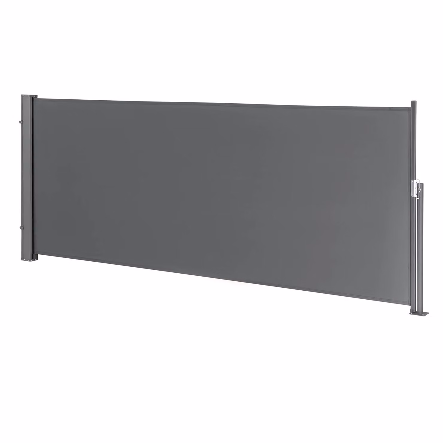 In And OutdoorMatch Parabrezza Jamorca - Tenda laterale estensibile - 300 x 120 cm - Antracite e grigio - Acciaio e tessuto