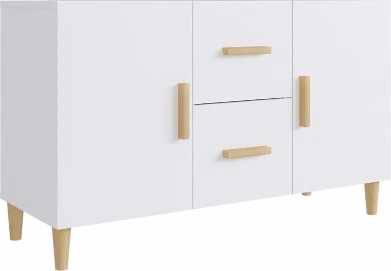 Credenza Bianca 100x36x60 cm in Legno Multistrato