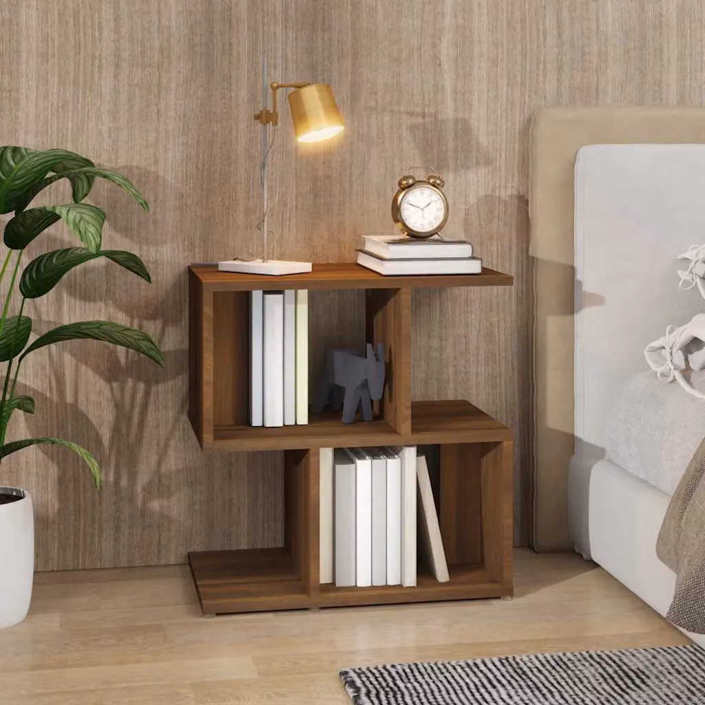 Comodino vidaXL in Legno Rovere Marrone, Design Moderno da Appendere alla Parete, L 50 x P 30 x H 51,5 cm