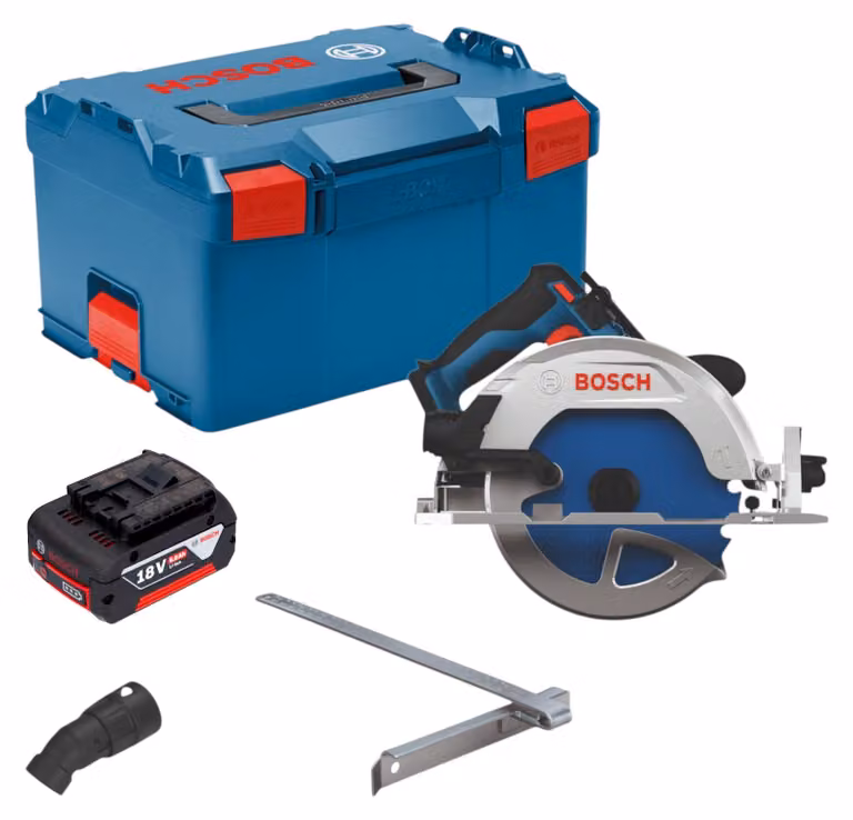Sega circolare a batteria Bosch GKS 18V-68-2 18 V 190 mm Brushless + 1x batteria 5,0 Ah + L-Boxx - senza caricabatterie