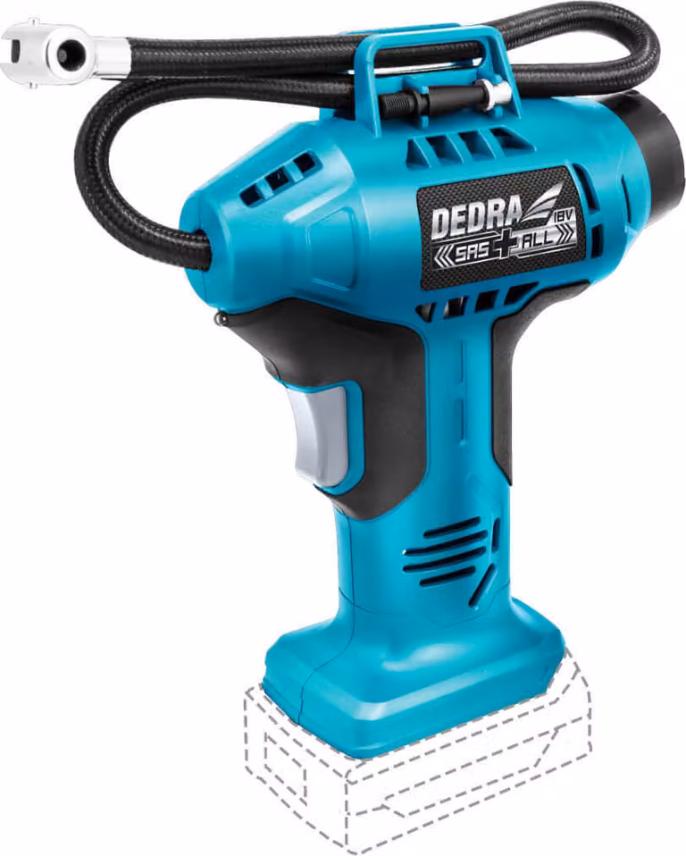 Compressore, Pompa A Pistola A Batteria 18V Dedra Sas+All Ded7078 11Bar