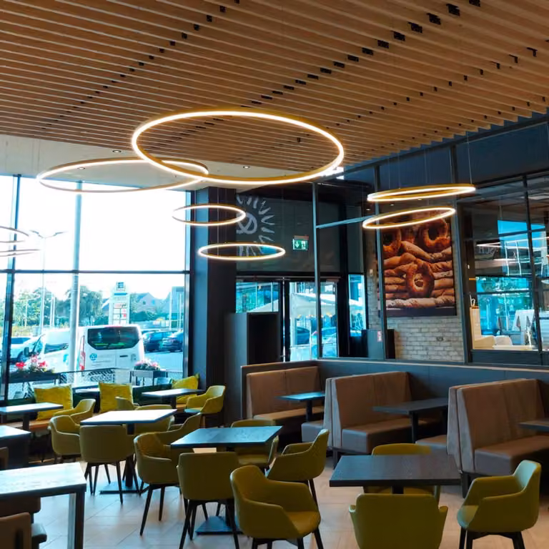 s.luce Ring 120 LED luce a sospensione diretta o indiretta 5m oro tondo