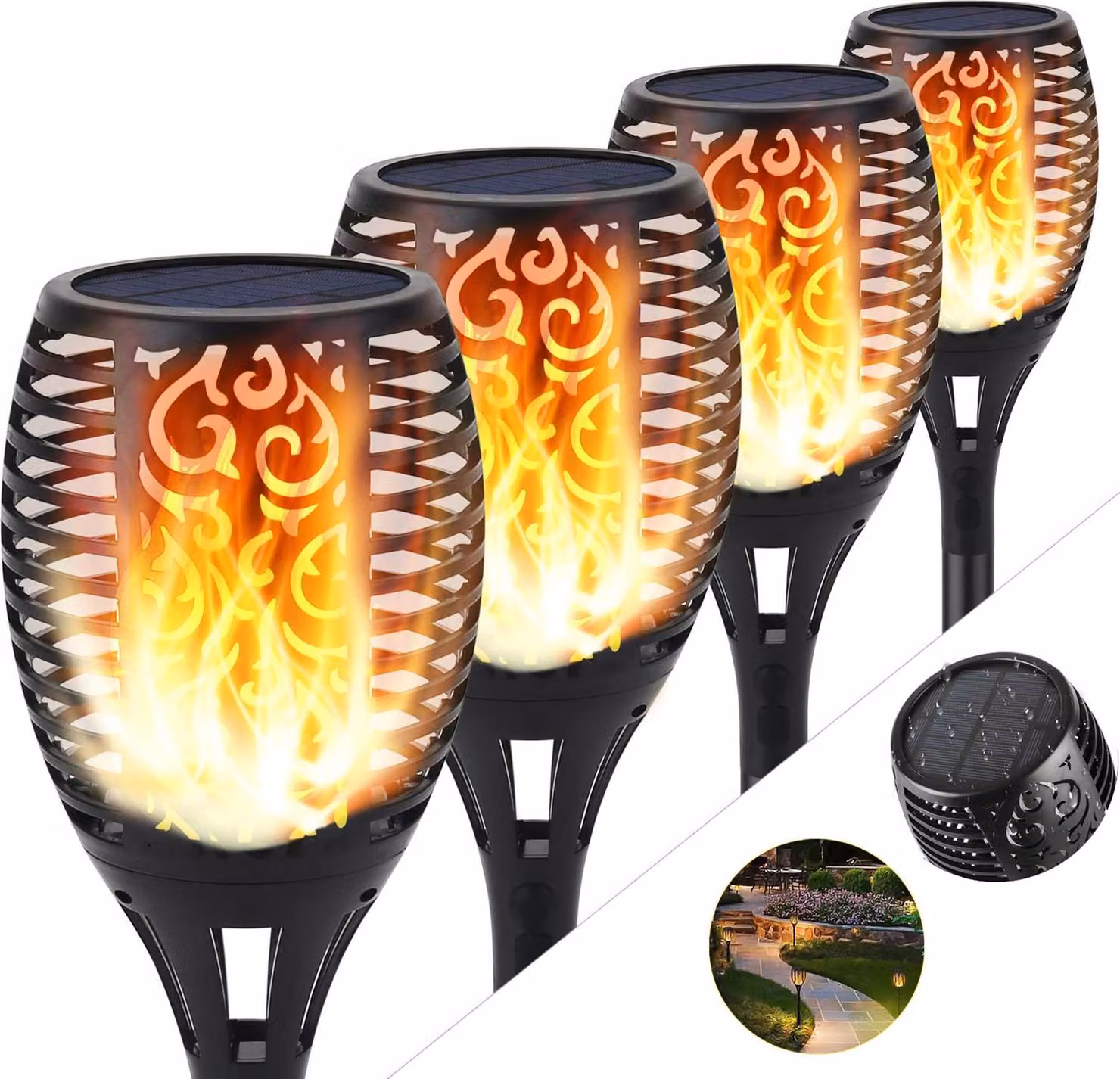 11x luce solare 96 LED illuminazione giardino luce solare lampada torcia luce IP65