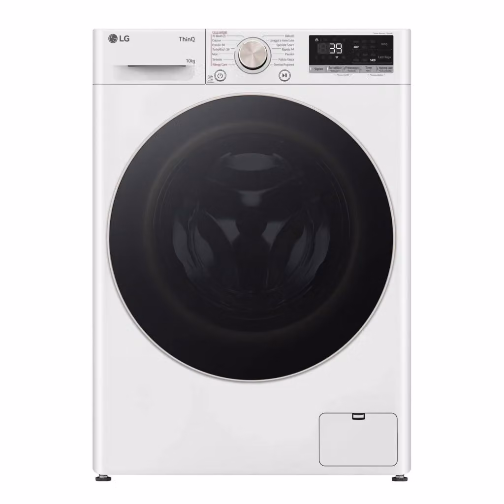 Lavatrice LG Serie R7 F4R7010TSWG con tecnologia AI DD, Caricamento frontale, 10 kg, 1400 giri/min, Classe A, Colore Bianco, L: 60 cm, P: 56,5 cm, H: 85 cm – 2