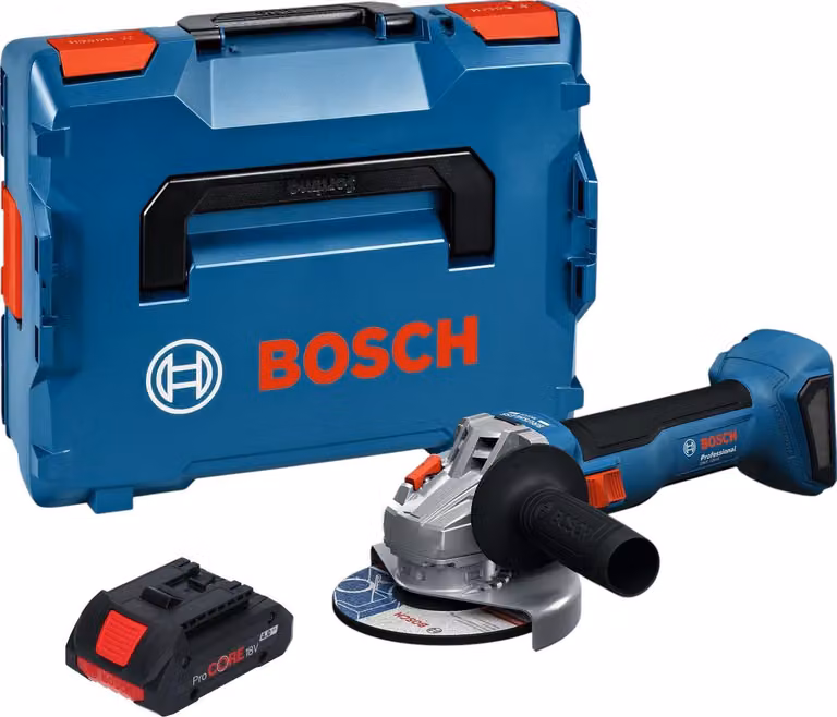 Bosch GWS 18V-8 Smerigliatrice angolare professionale a batteria 18 V 125 mm Brushless + 1x batteria ProCORE 4,0 Ah + L Boxx - senza caricabatteria