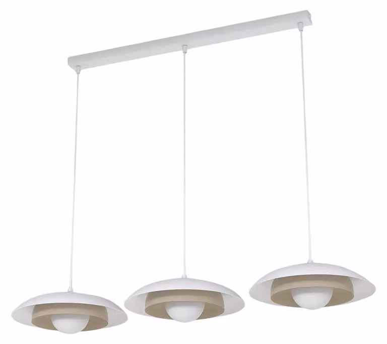 Lampada a sospensione SKIN bianco-beige 3xG9x15W in metallo, dimensioni: 120x95x30 cm, IP20, Emibig