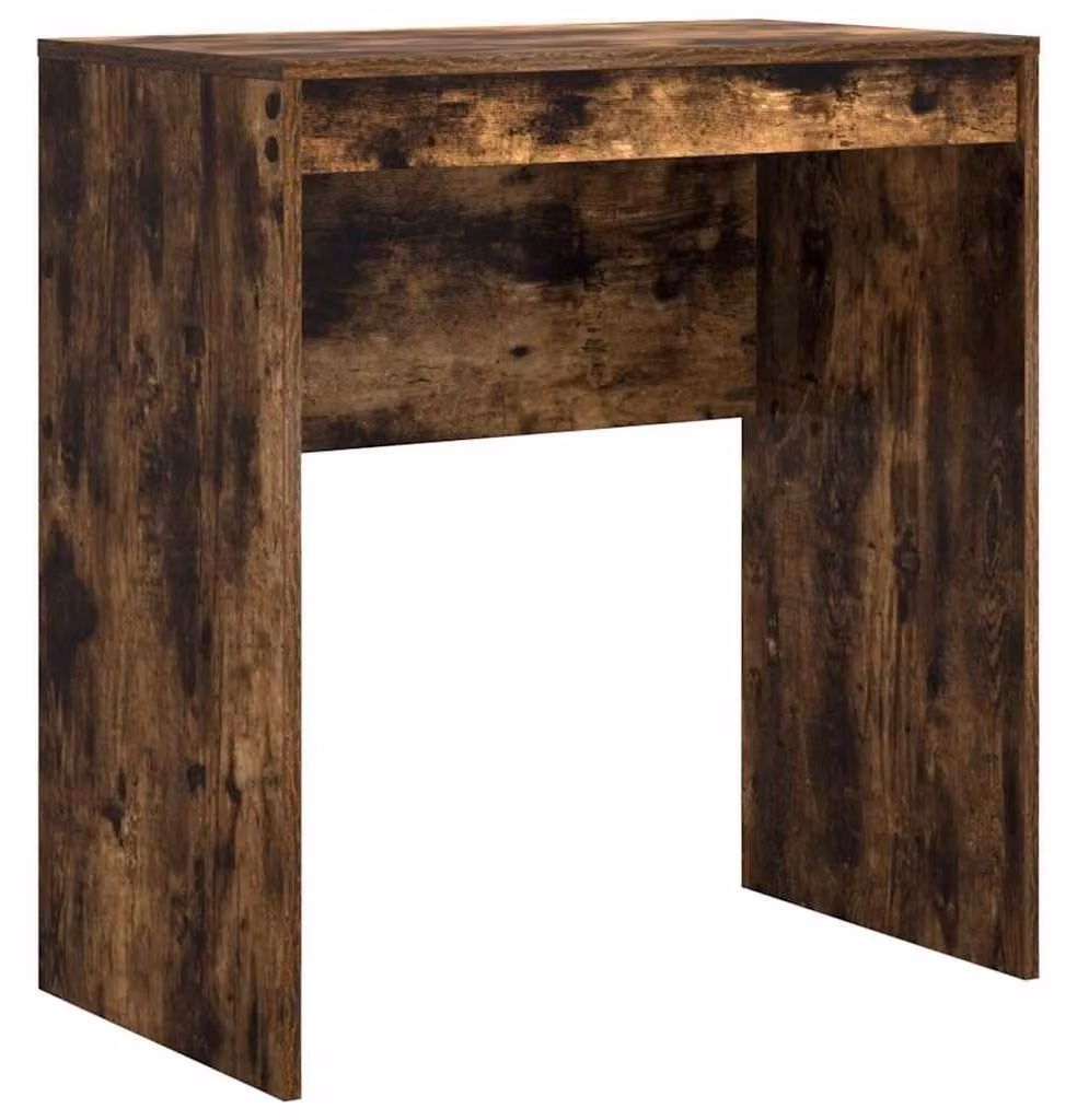 Solidchoice - Scrivania compatta in legno di quercia affumicato, con montaggio semplice