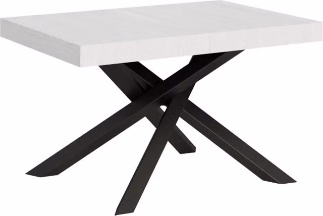Tavolo allungabile Itamoby moderno in bianco frassino con telaio antracite L/P/H: 90 x 140/400 cm – 1
