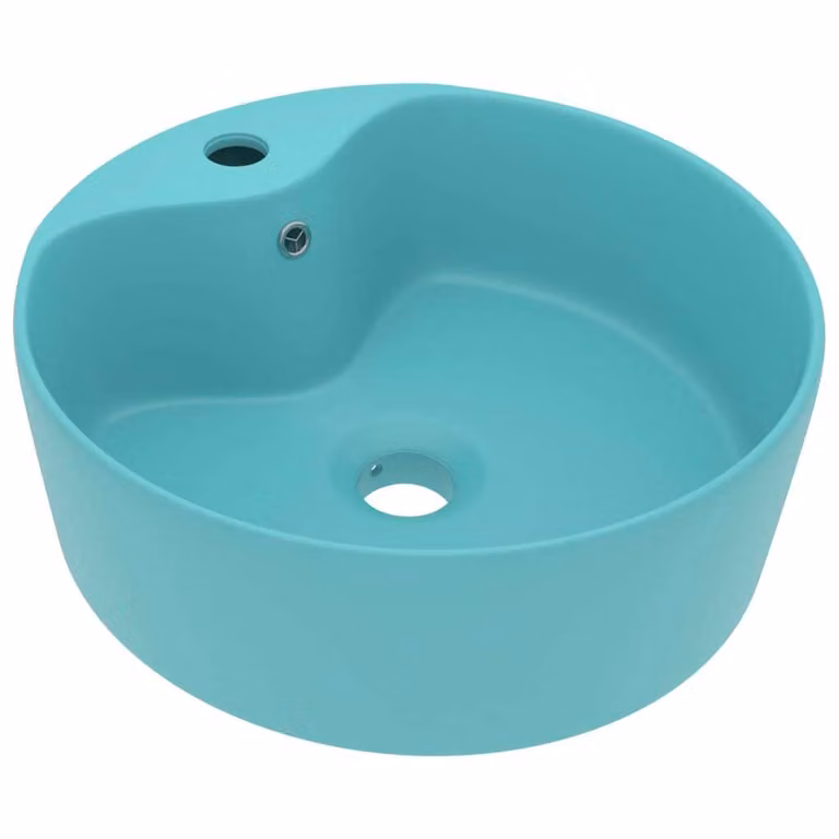 Lavandino con Troppopieno Verde Chiaro Opaco 36x13 cm Vetroceramica