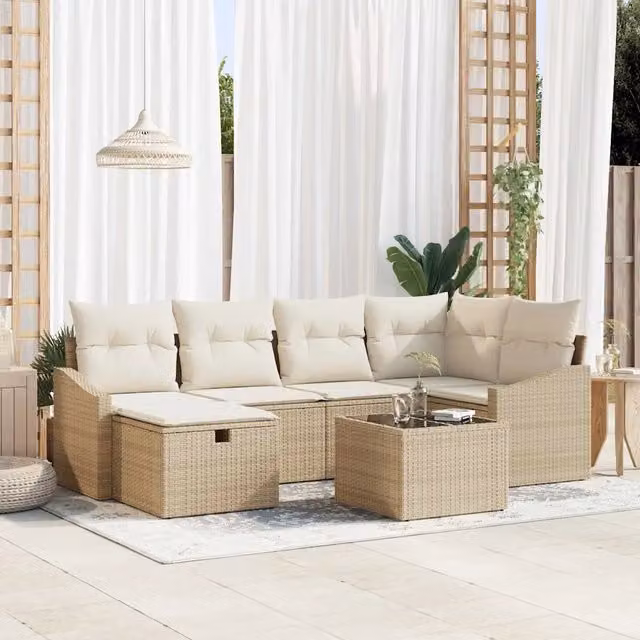 Set di divani 6 pz polyrattan 3360622