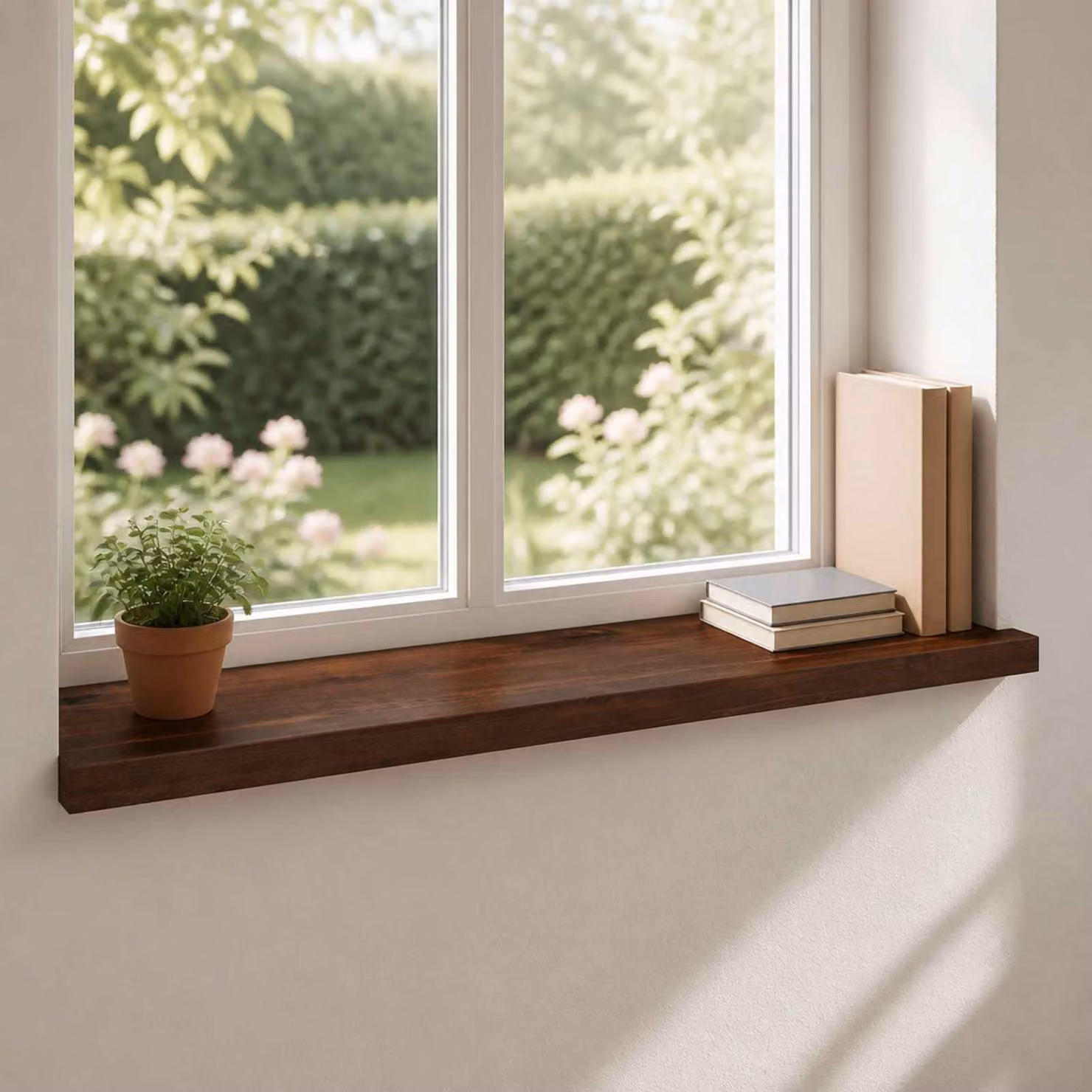 Set di 2 soglie per finestre vidaXL in legno marrone scuro L 90 cm x P 40 cm x H 2 cm