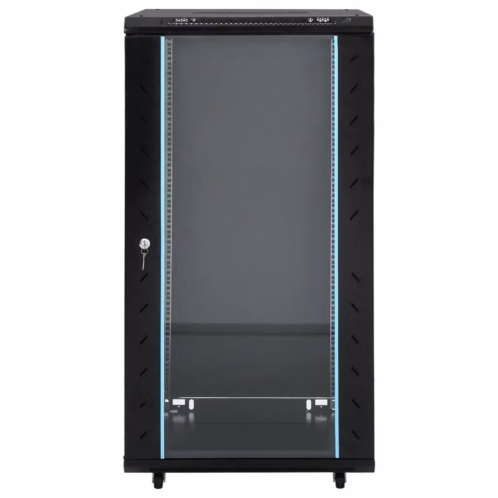 Armadietto di Rete 22U 19" IP20 vidaXL Nero L/P/H: 60 x 60 x 120 cm – 2