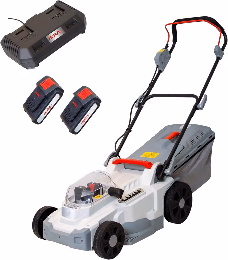 Tagliaerba elettrico con funzione mulching - Larghezza di taglio: 37 cm - Contenitore di raccolta: 40 litri - Include batteria e caricabatterie