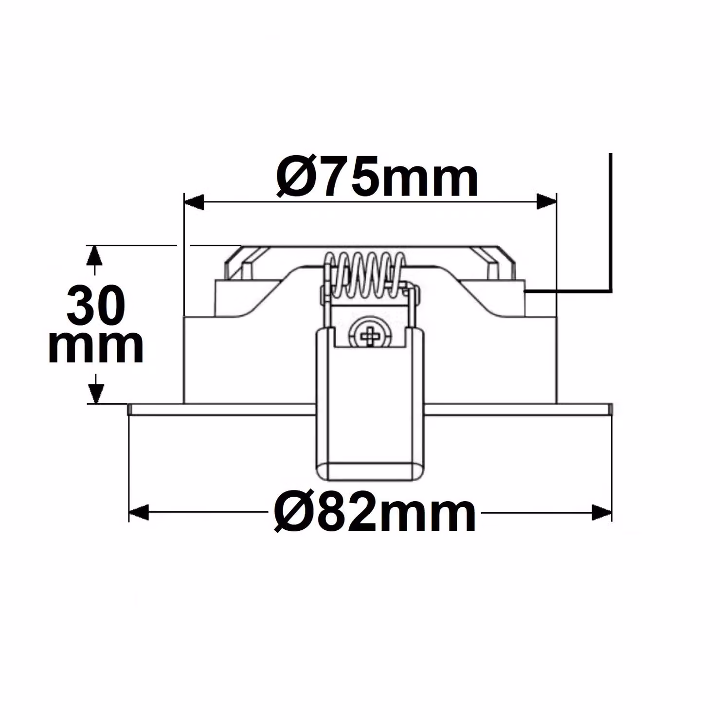 Faretto da incasso a LED, argento, 8W SMD, 120°, rotondo, bianco caldo, dimmerabile