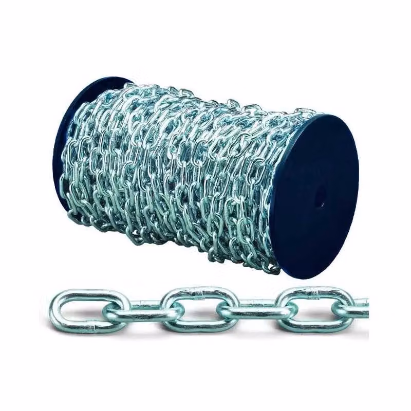 Catena Genovese in Acciaio Zincato Colore Argento per Uso Commerciale con Maglia da 5,5 mm e Larghezza 38 mm – 2