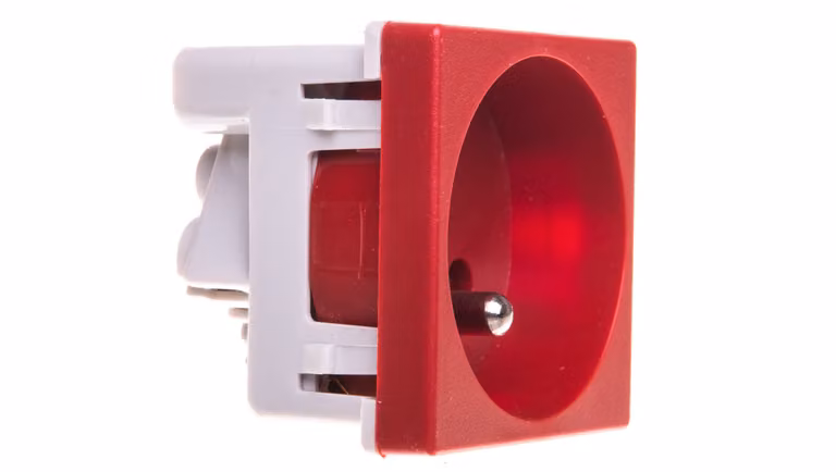 Simon Connect Presa K45 singola c/u 16A IP20 rosso K02/