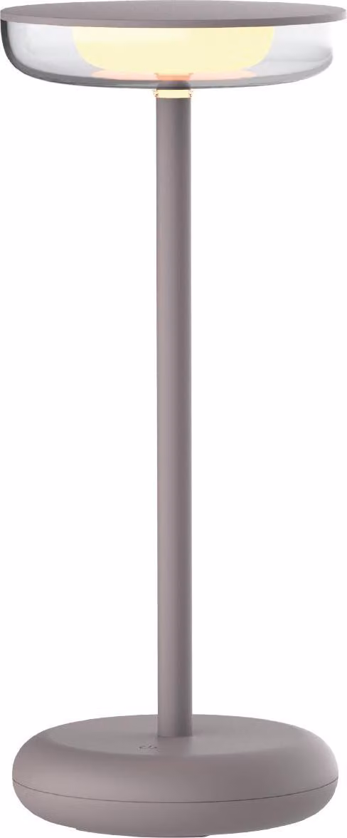 Luxus Europe - Lampada da tavolo Mykonos, color taupe - Lampada da tavolo da esterno senza fili – Ricaricabile