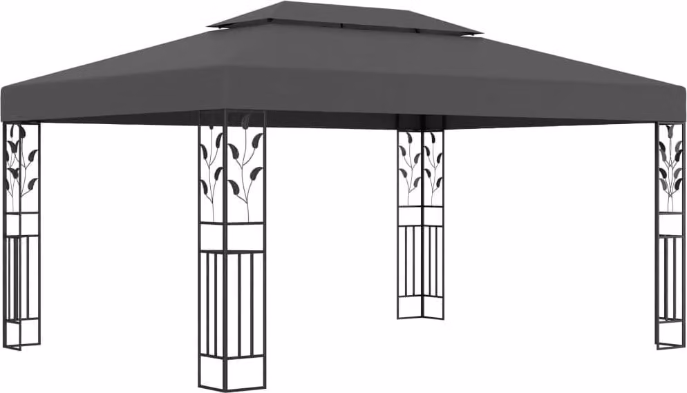 Padiglione Living Store con doppio tetto 3x4 m antracite