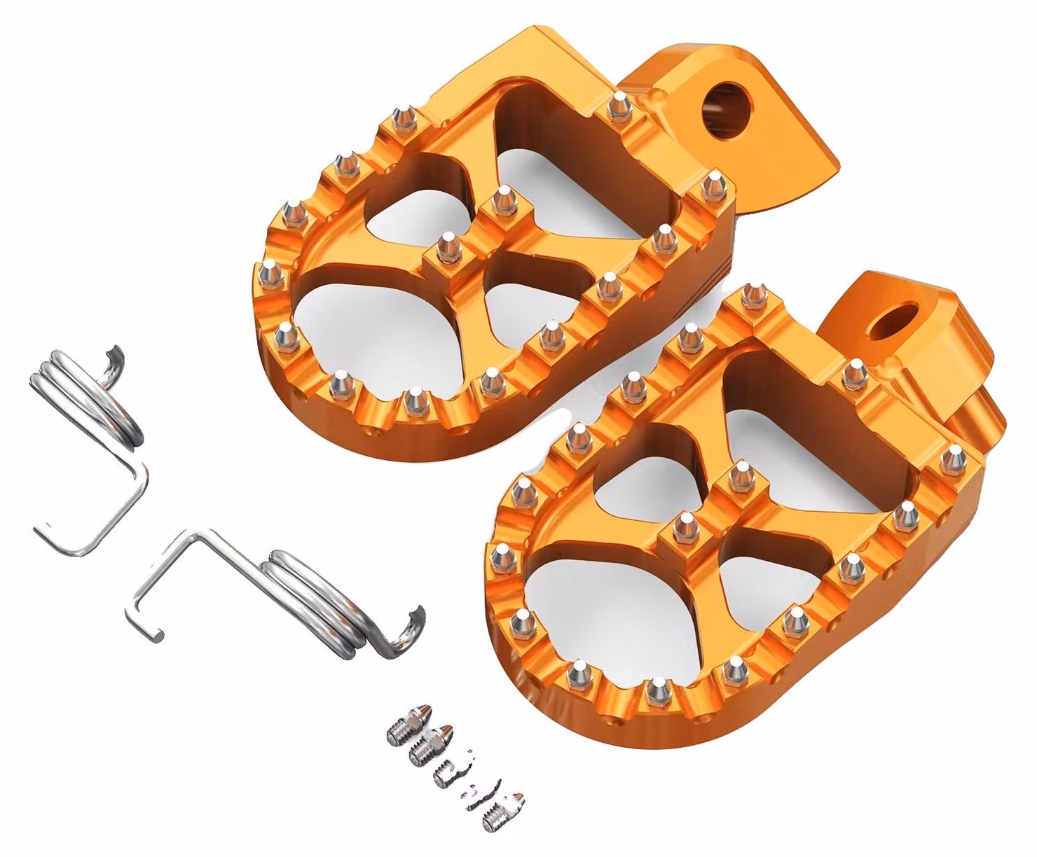 Poggiapiedi, design ampio in alluminio, presa migliorata, arancione