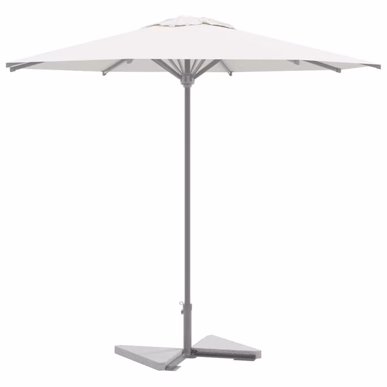 Set di 2 dischi per pesi per ombrellone vidaXL in pietra granito grigio, 14 kg ciascuno