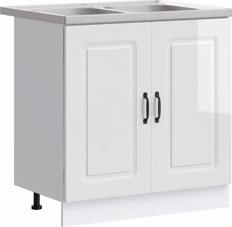 Mobile da cucina Kalmar Bianco Lucido 80 x 46 x 81,5 cm