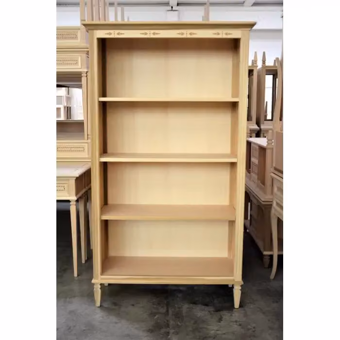 Libreria classica con 4 ripiani in legno grezzo Mobili 2G L/P/H: 100 x 41 x 175 cm – 2