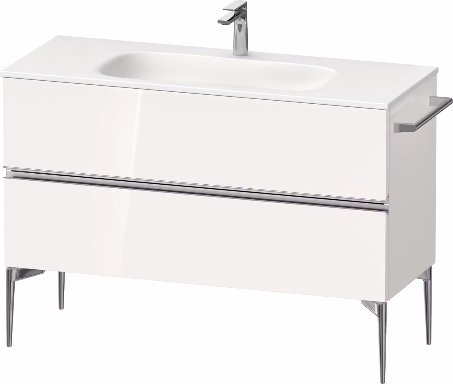 Duravit Sivida Meuble sous-lavabo, 2 tiroirs, poignée profilée chromée, 1210x477x592mm, pour Sivida, SV4653010220000, SV4653010220000