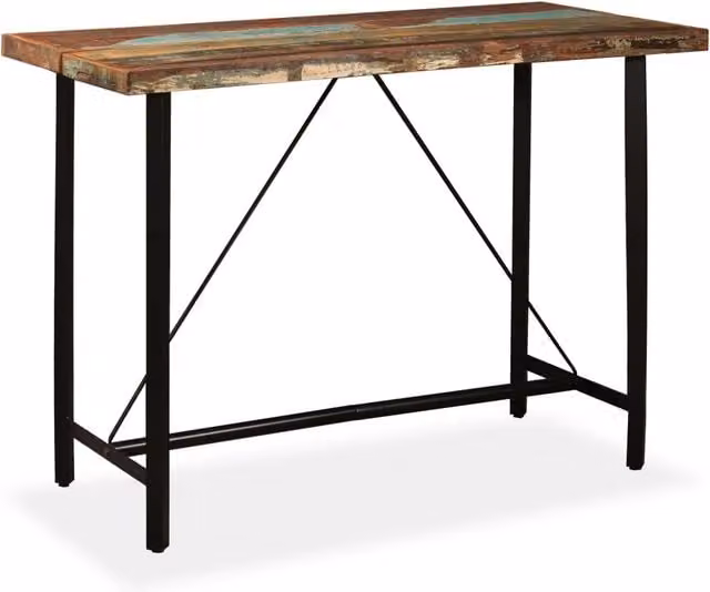 Set da Bar 7 pz in Legno Massello di Recupero 275146
