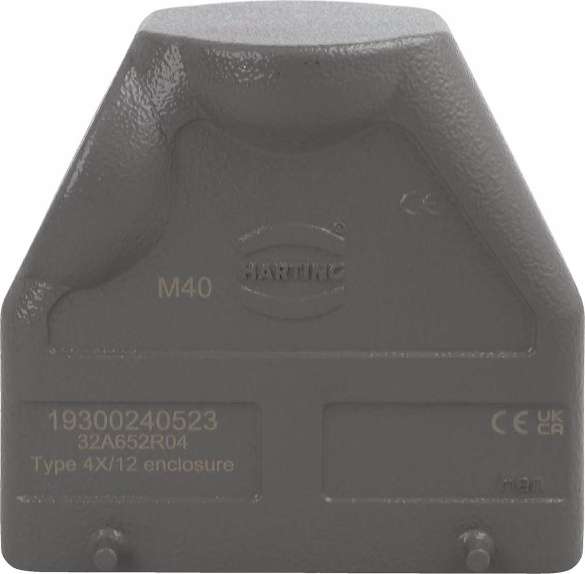 HARTING Han 24B Custodia con manicotto alto, 1xM40 uscita cavo laterale, per 2 staffe (nella parte inferiore) - 1 pezzo