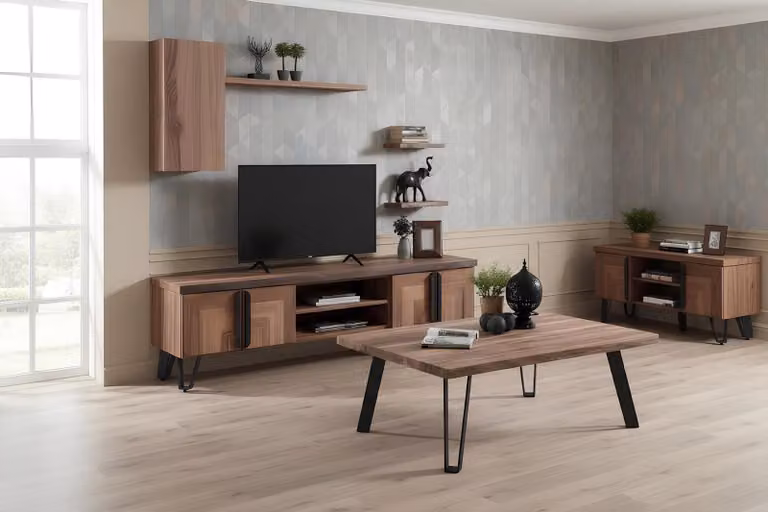 Tavolino da divano multifunzione, stile moderno, colore marrone, ideale per il soggiorno, comodo