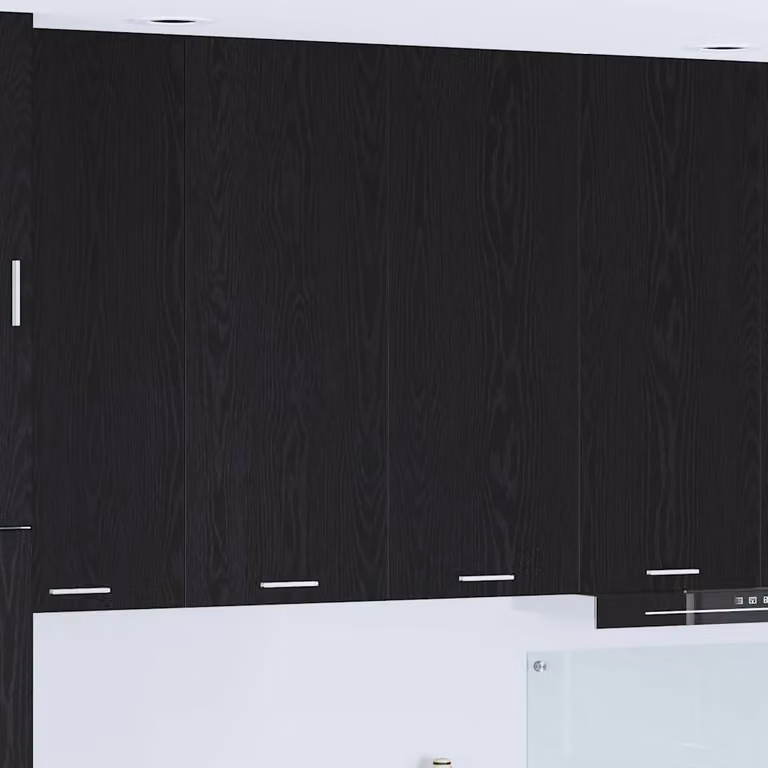 Armadio pensile da cucina moderno vidaXL in nero con ante a battente L: 80 cm, P: 31 cm, H: 100 cm