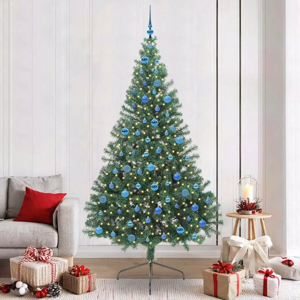 Maison Exclusive - Albero di Natale artificiale preilluminato verde 240 cm PVC