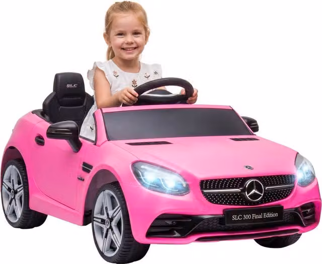 AIYAPLAY Macchina Elettrica per Bambini con Luci LED, Effetti Sonori e Telecomando, Rosa, L: 107 cm, P: 62.5 cm, H: 44 cm