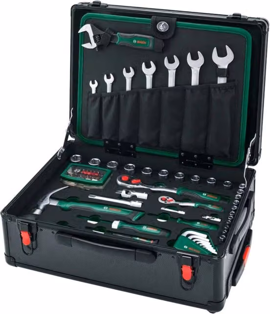Set di attrezzi su ruote Bosch, 119 pezzi, nero