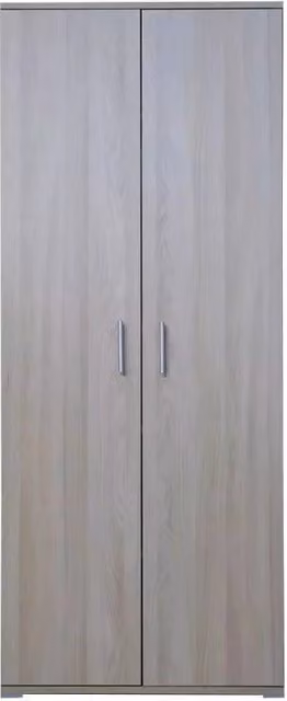 Armadio Portascope GIORDANOSHOP con 2 Ante e Ripiani in Truciolare Nobilitato Olmo, Colore Marrone e Beige, L: 72,3 cm, P: 36,0 cm, H: 177,1 cm