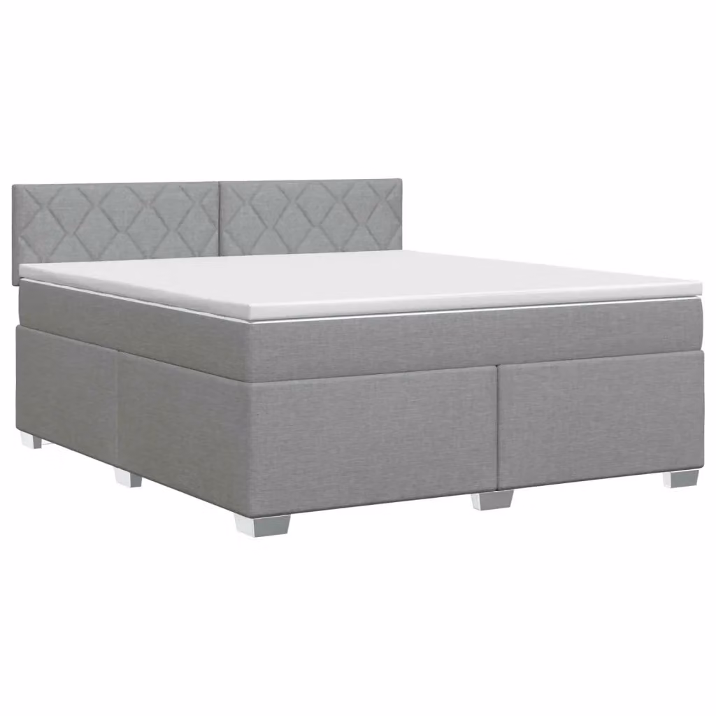 Letto box spring con materasso ibrido vidaXL Grigio Chiaro L/P: 160 x 200 cm – 2